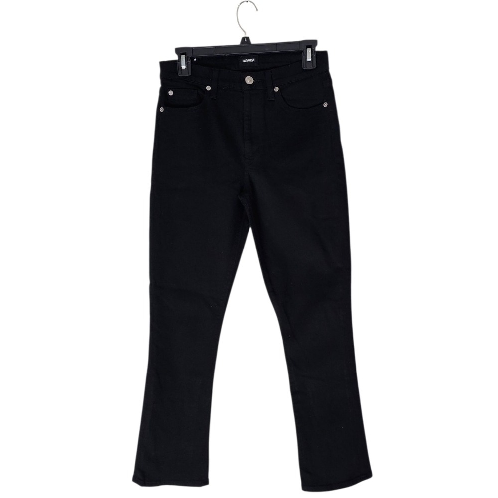 Hudson Jeans High Rise Crop Happer Flare Straight Leg Black Jeans 27 NWT